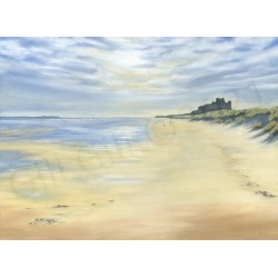 Reflections Bamburgh by Gill Gill