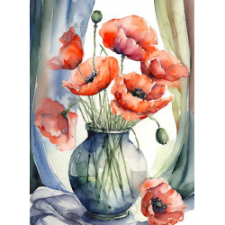 Poppies by AI artwork
