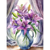 Purple lilies by AI artwork