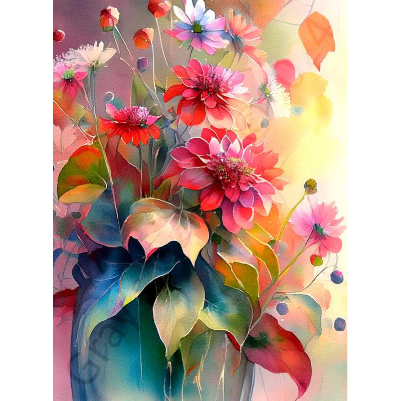 Anenomies in a vase by AI artwork