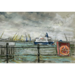The Tyne at South Shields by Roger Gadd - Wall Art
