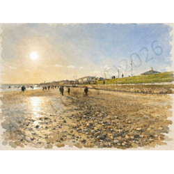 Seaburn Beach by AI artwork - Wall Art