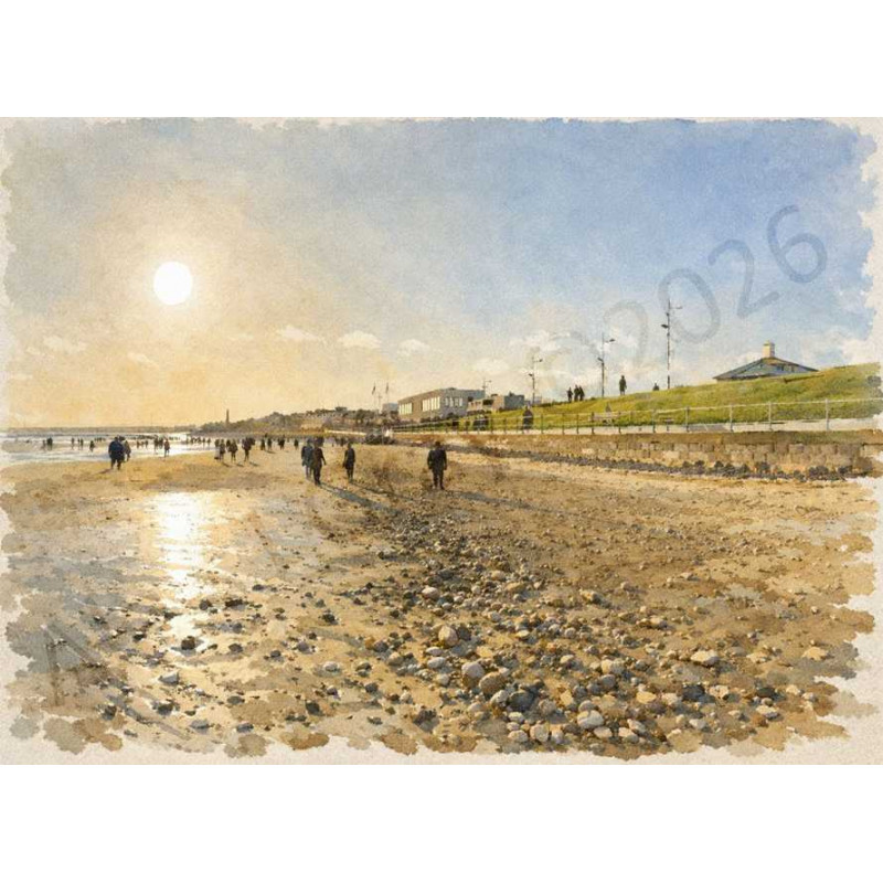 Seaburn Beach by AI artwork - Wall Art