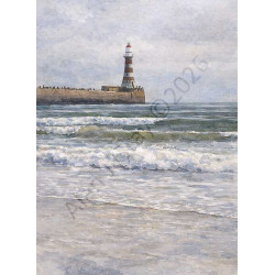 Lighthouse by AI artwork - Wall Art