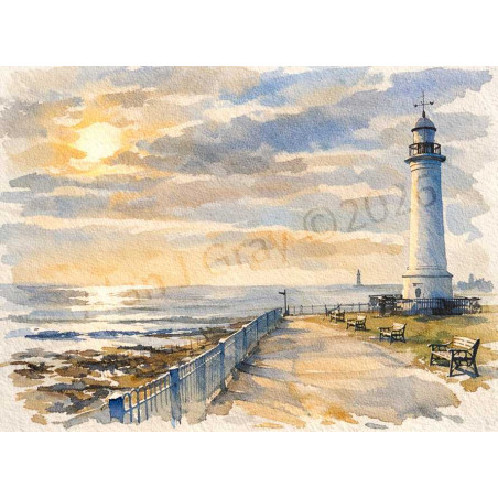 Cliffe Park Lighthouse by AI artwork - Wall Art