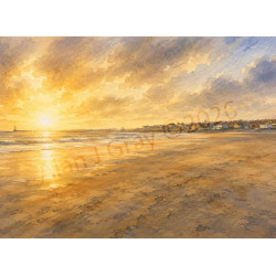 Seaburn beach WC by AI artwork - Wall Art