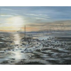 Winter's light Lindisfarne by Gill Gill