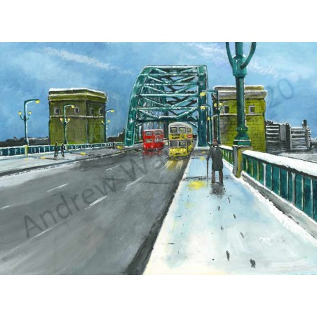 Fresh Snow Tyne Bridge by Andrew Waller
