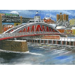 Tyne crossings Swing Bridge & High Level by Andrew Waller