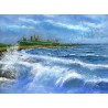 Choppy Seas Dunstanburgh by Andrew Waller