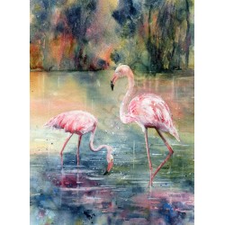 Flamingoes by Vivian Riches